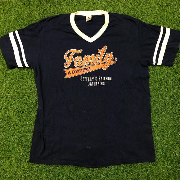 Augusta Sportswear Other - Navy ‘Family is Everything!’ Graphic Number Tee